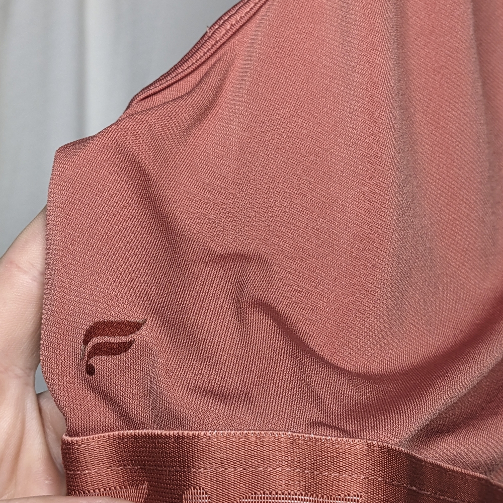 Fabletics Twist Front Workout Tank Rust Orange Cr… - image 3